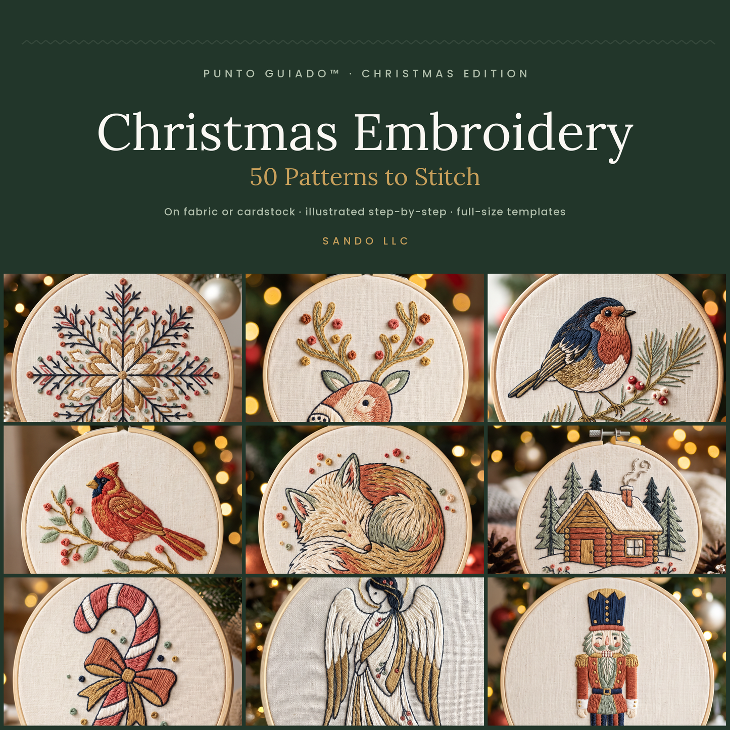 Christmas Embroidery — 50 Patterns for Fabric & Cardstock