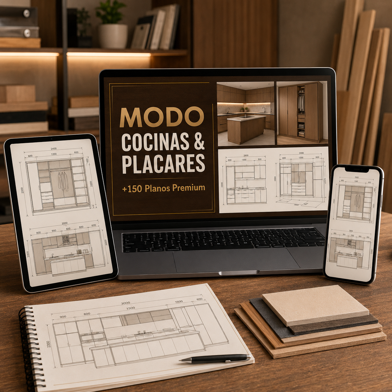 MODO COCINAS & PLACARES — +150 Planos Premium