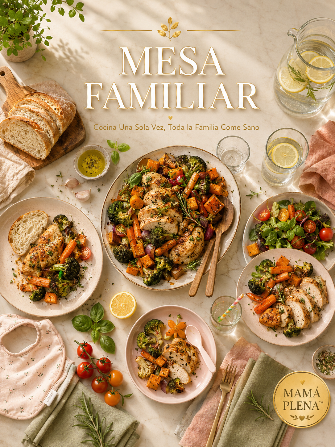 Mesa Familiar — Cocina Una Sola Vez, Toda la Familia Come Sano