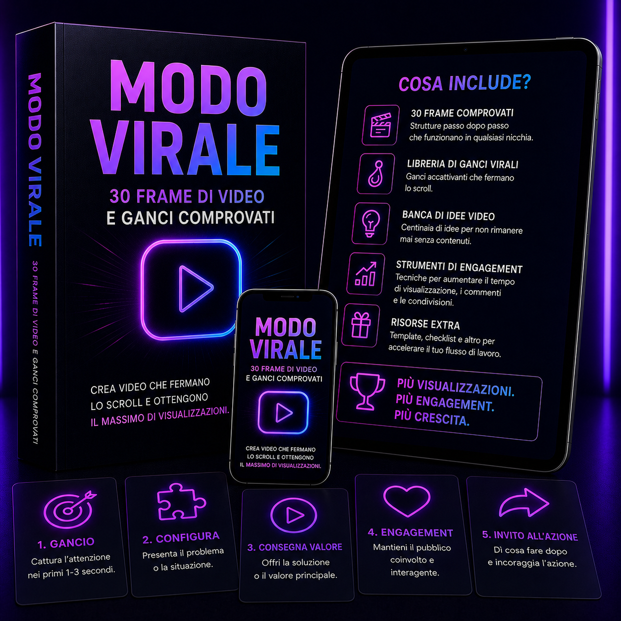 MODALITÀ VIRALE — 30 strutture video / hook collaudati