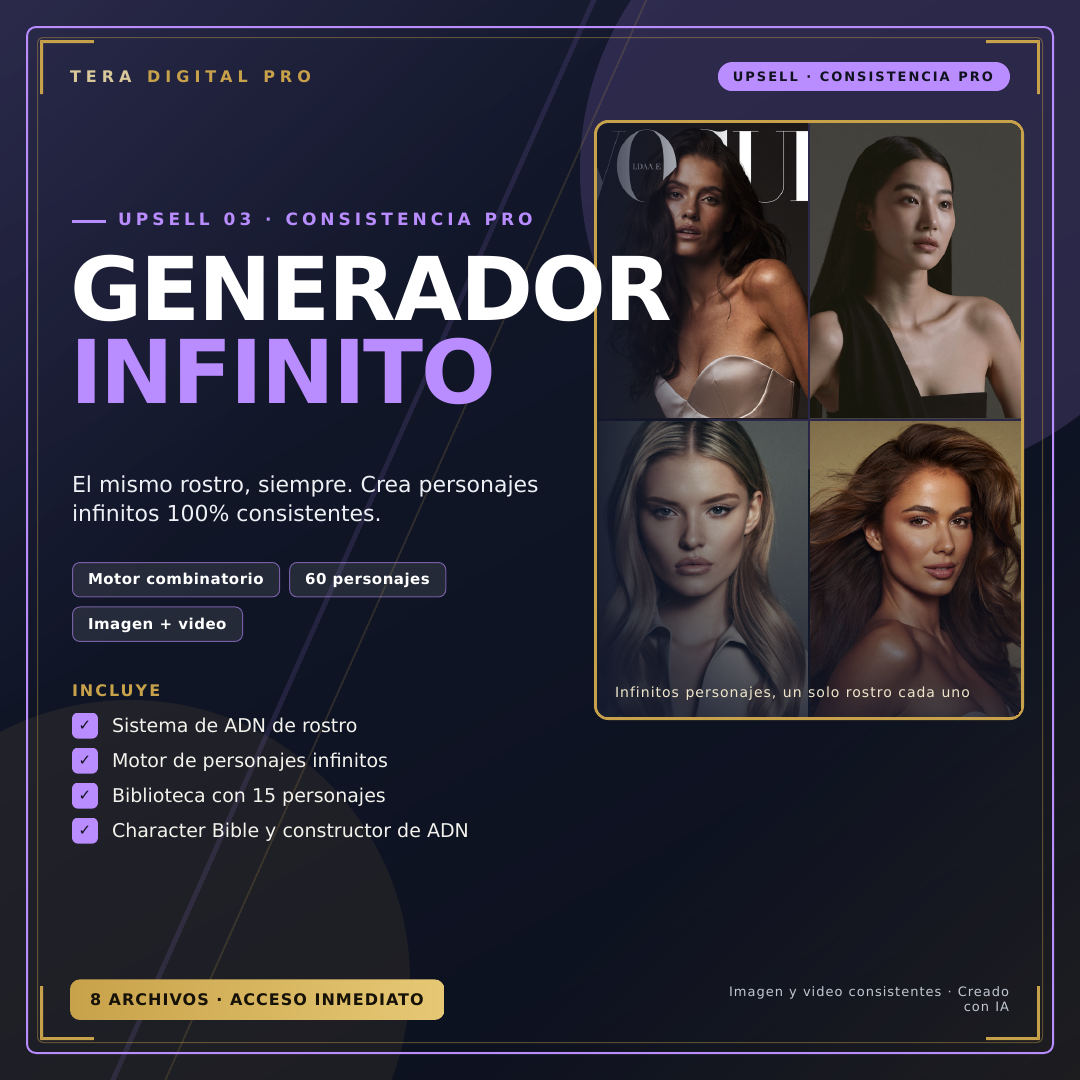 GENERADOR DE PERSONAJES INFINITOS | Clona Cualquier Rostro y Bloquéalo para Siempre | UP