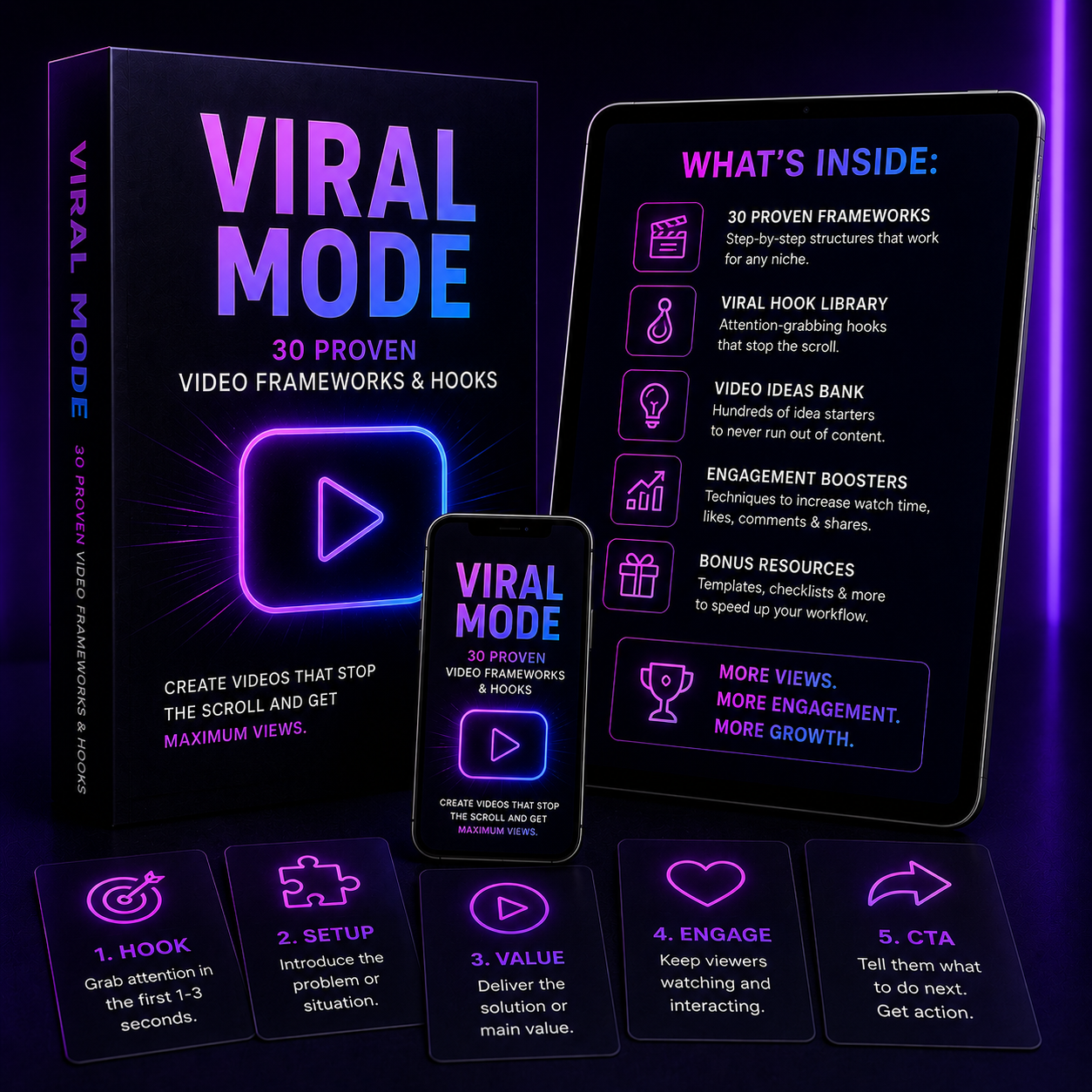 VIRAL MODE — 30 Proven Video Frameworks & Hooks