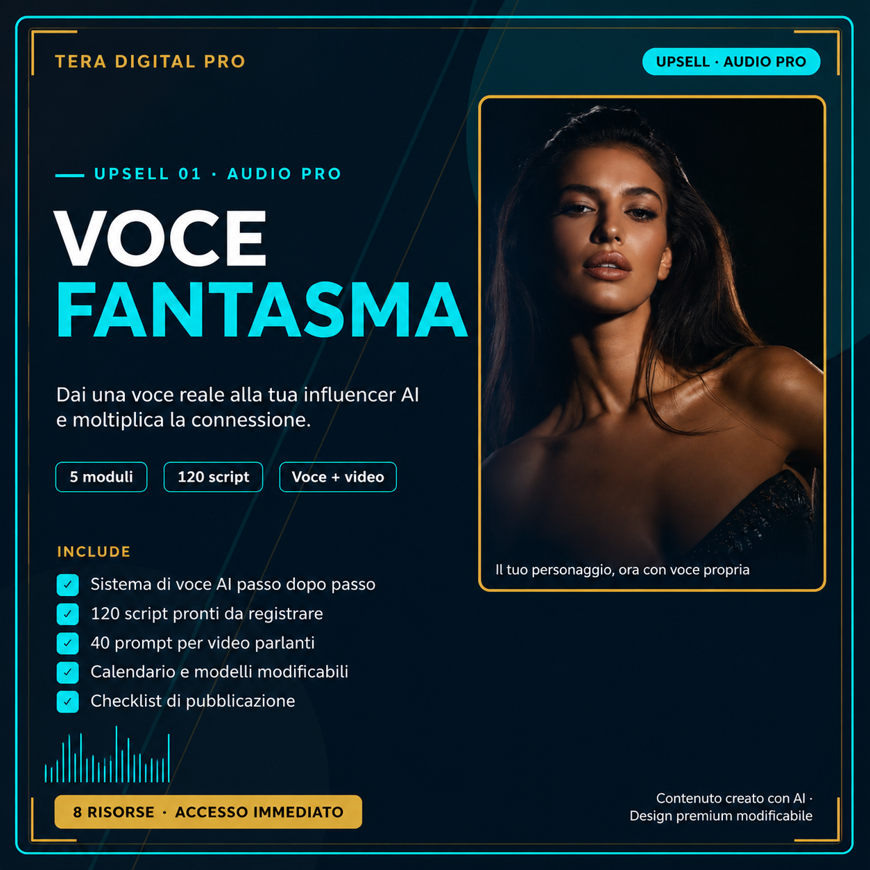 VOCE FANTASMA — Fai Parlare e Vendere la Tua Influencer IA | UP