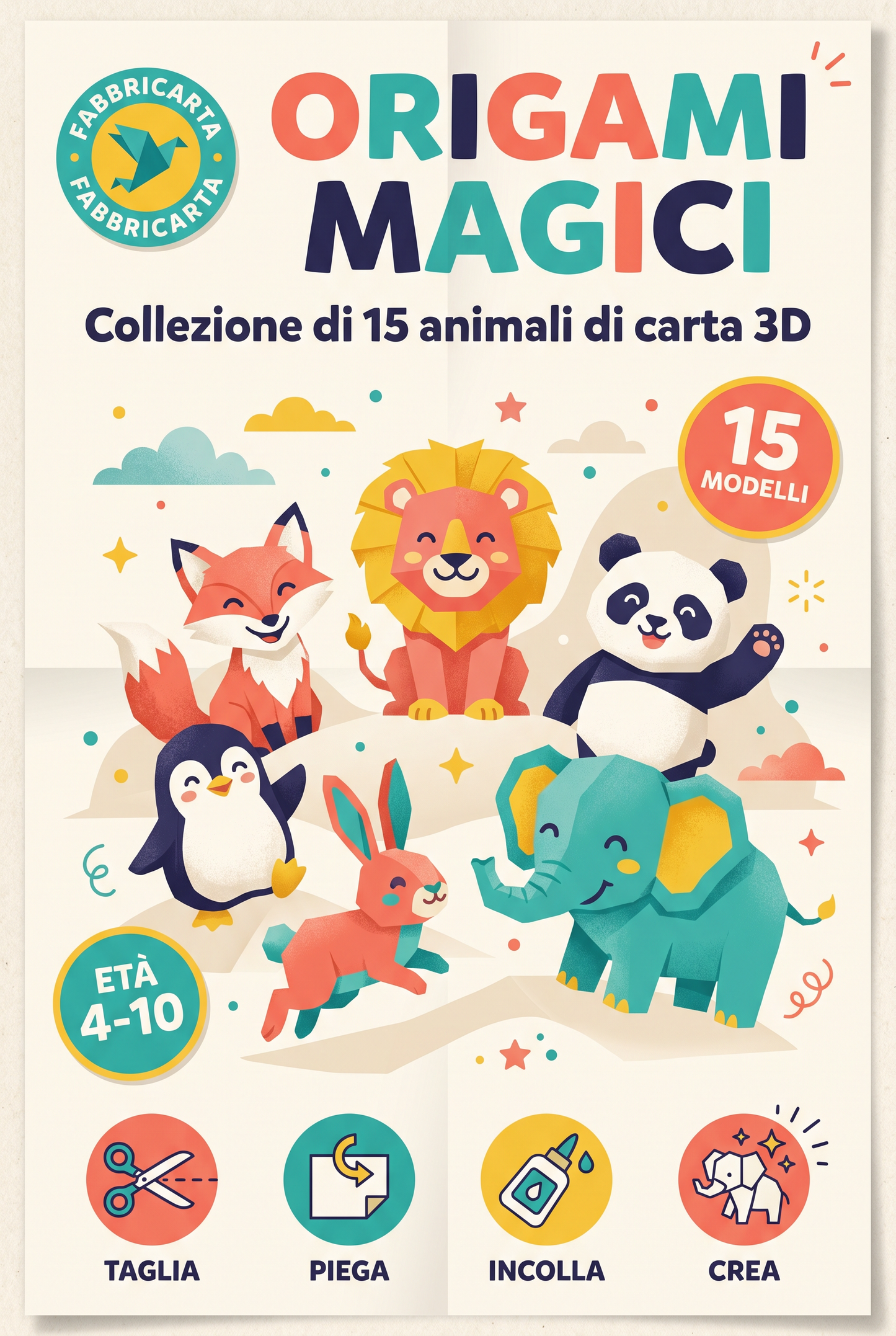 Origami Magici — 15 Animali di Carta 3D