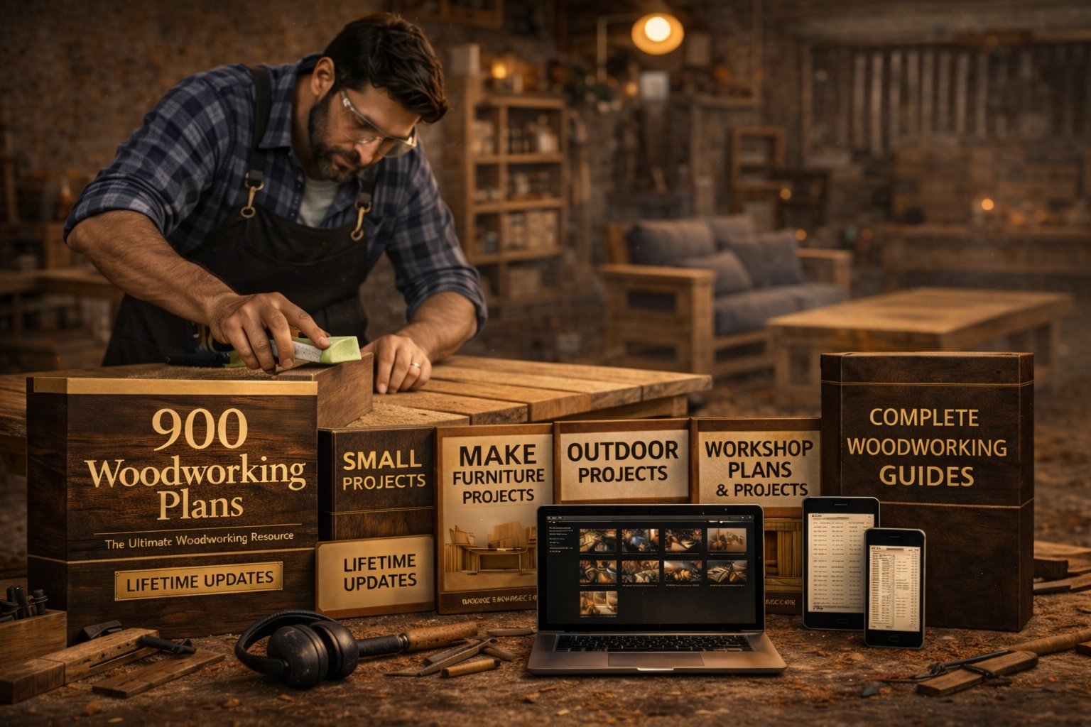 WoodMaster 900 – Professional Woodworking Plans Pack – SANDO LLC